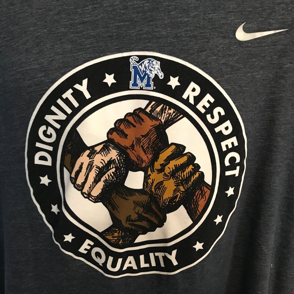 Nike MSU Dignity/Respect/Equality Shield Activewear Sport Cut Tee Shirt #307 - Picture 3 of 5
